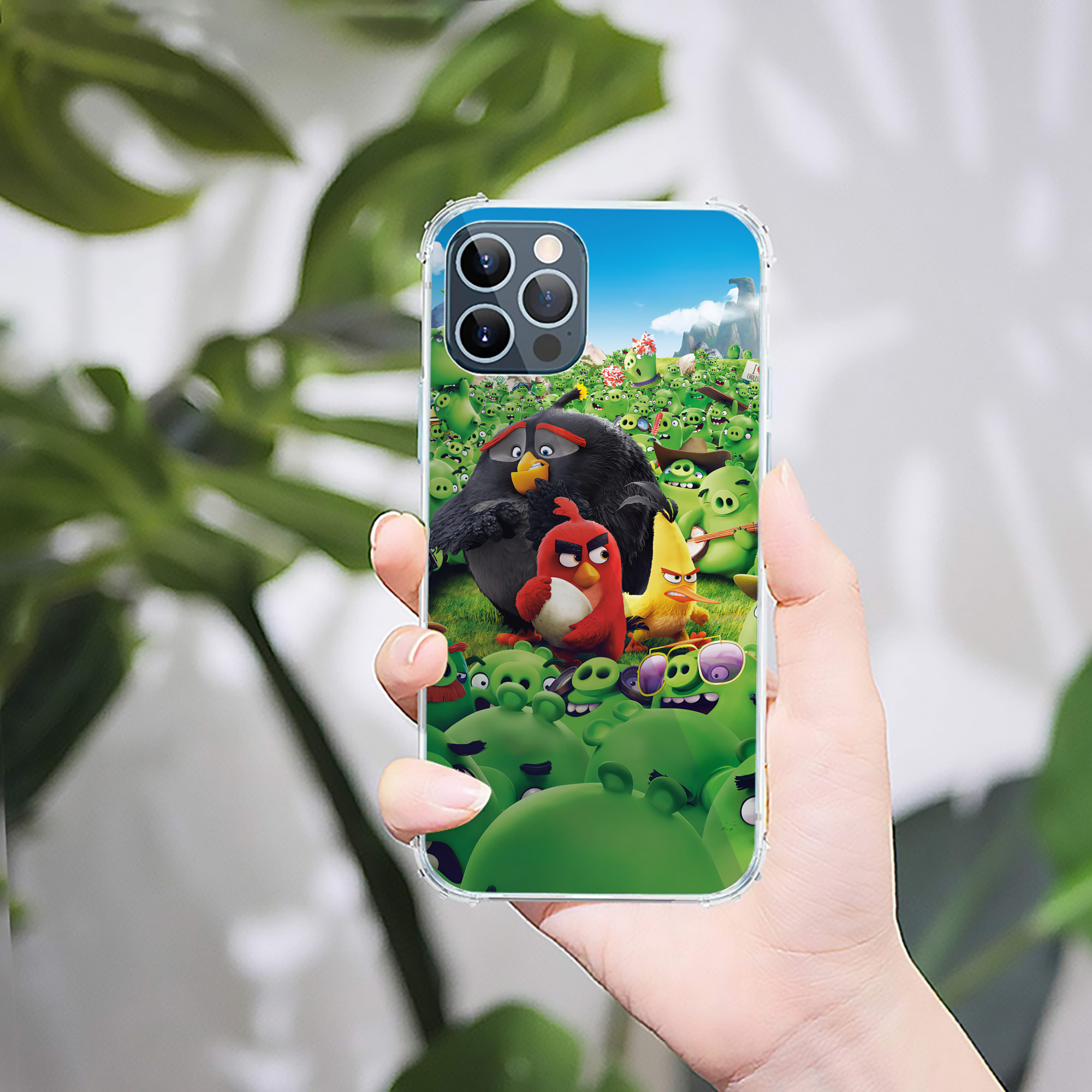 （画像用） Angry Birds アングリーバード 【iPhone 12シリーズ対応】透明スマホケース（クリアソフトケース）